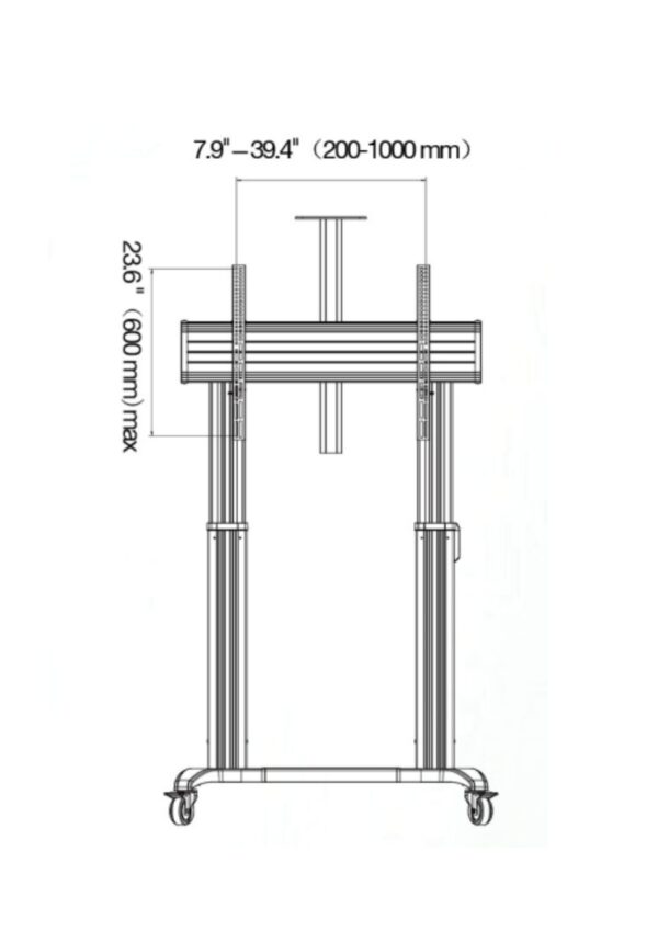 Soporte pedestal móvil de 75"-120"/ Smart board TV - Imagen 3