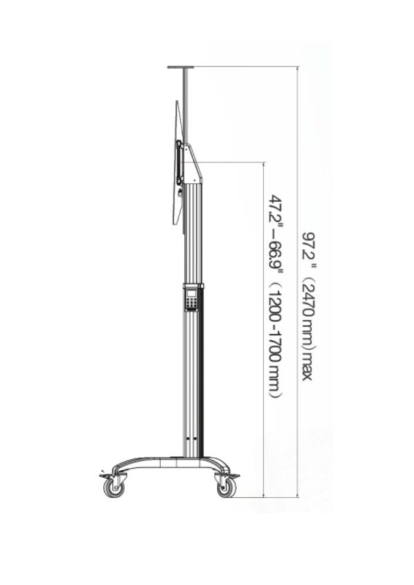 Soporte pedestal móvil de 75"-120"/ Smart board TV - Imagen 2
