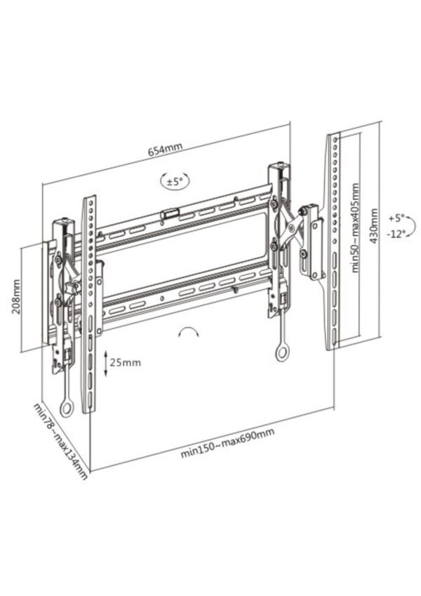 Soporte de pared de 32" - 70" para display / smart board - Imagen 2