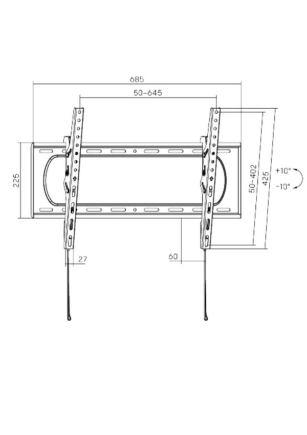 Soporte de pared de 60" - 120" para display/ smart board - Imagen 2