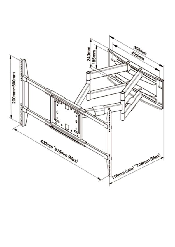 Soporte de pared móvil de 50" - 90" para display/smart board - Imagen 2