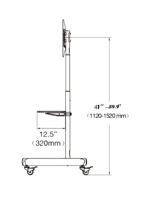 Soporte para videowall de 32" - 75" / móvil - Imagen 3