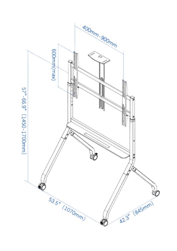 Soporte para display/smart board de 60" - 100"/ movil - Imagen 2